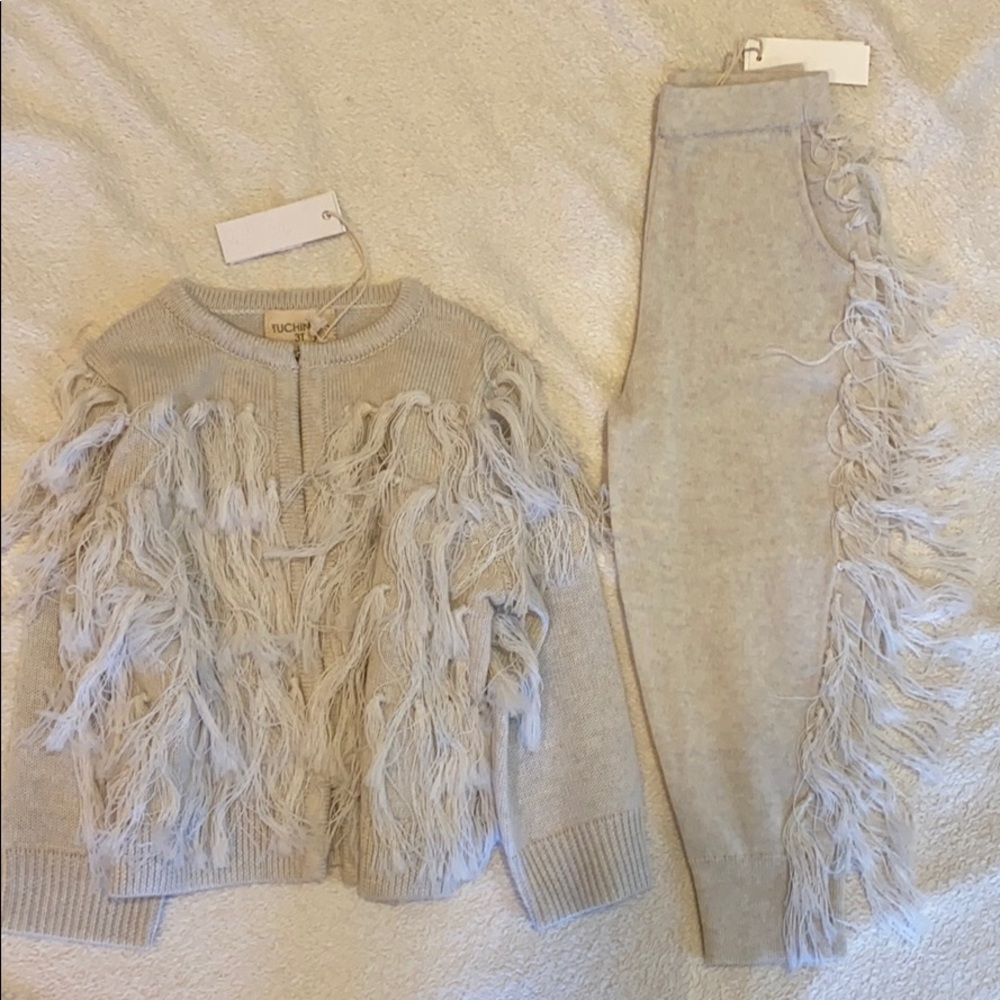 NWT Tuchinda merino wool cardigan/pant set